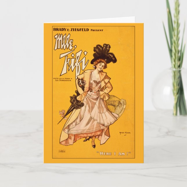 Vintage Teateralt Poster hälsningskort Kort (Framsida)