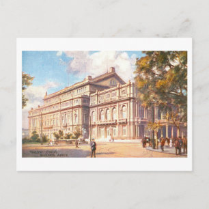 Vintage Teatro Colon, Buenos Aires, Argentina Vykort