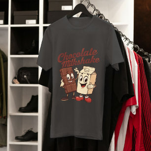 Vintage Tecknad Aesthetic Chocolate Milkshake T Shirt