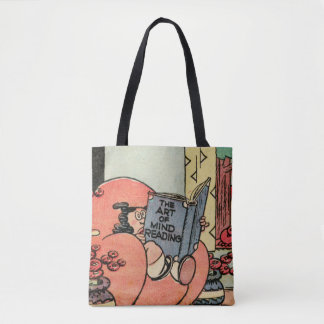 Vintage Tecknad "Art of Mind Reading" Tote Bag Tygkasse