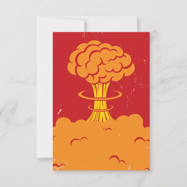 Vintage Tecknad Mushroom Cloud (Framsida)