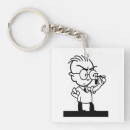 Vintage tecknad science chemist tecknad