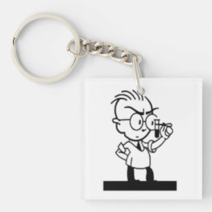 Vintage tecknad science chemist tecknad