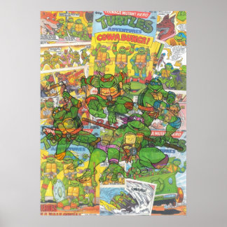 Vintage Tecknad Teenage Mutant Hero Turtles Poster