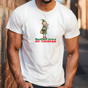 Vintage tecknad tomte ren ironiska önskningar t shirt