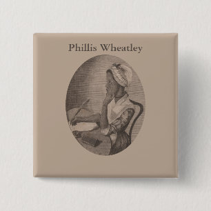 Vintage Teckning i Poet Phillis Wheatley Knapp