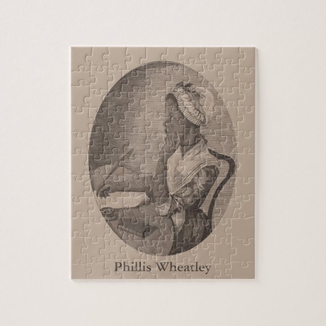 Vintage Teckning i Poet Phillis Wheatley Pussel (Vertikal)