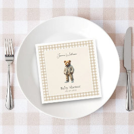 Vintage Teddy Baby Shower Pappersservett