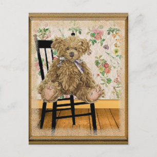 Vintage Teddy Vykort