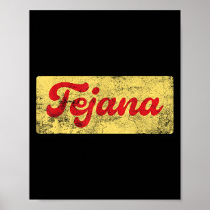 Vintage Tejana Texas Chica Texan Tejana Poster