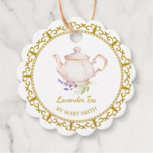 Vintage tekanna Hemmagjord Lavendel Te Etikett