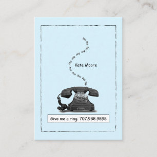 Vintage Telefon Ge Me A Ring Blue Telefonkort