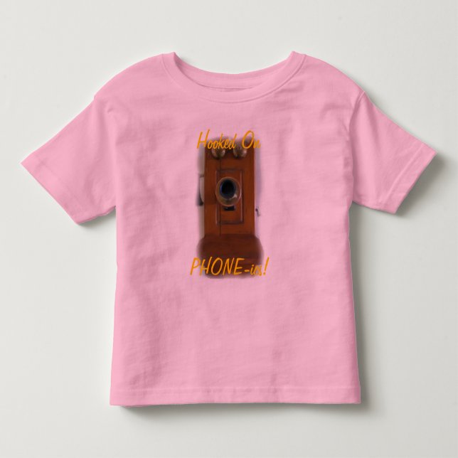 Vintage Telefon "Hooking on PHONEics" Småbarn Tee (Framsida)