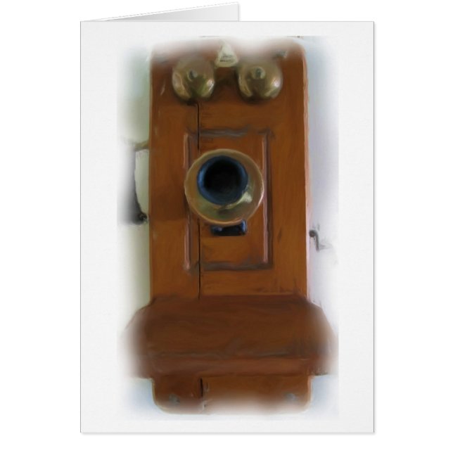 Vintage Telefon "Ring Ring!" Kort (Framsidan)