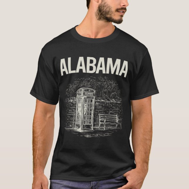 Vintage telefonkiosk Alabama T Shirt (Framsida)