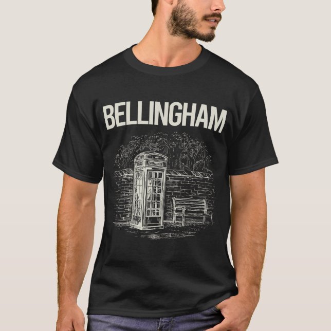 Vintage telefonkiosk Bellingham T Shirt (Framsida)