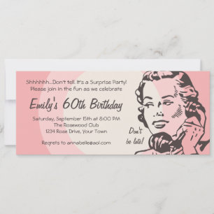 Vintage Telefonnummer Chatta Inbjudningar