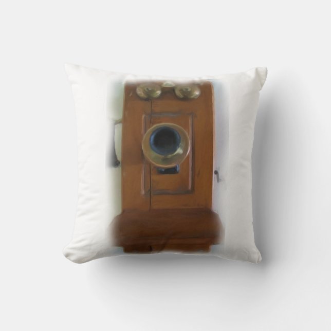Vintage Telefonpanel Kudde (Framsida)