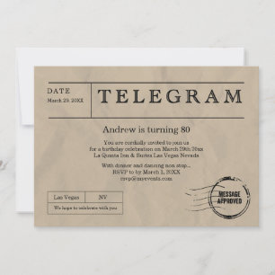 Vintage Telegram Inbjudningar