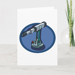 Vintage Telescope Astronomy Enthusiast Stargazing Kort