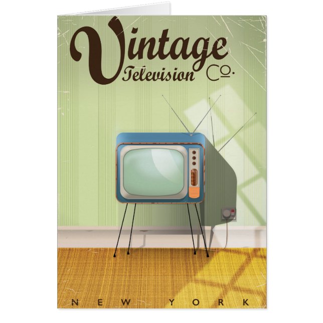 Vintage Television Co. Hälsningskort (Framsidan)