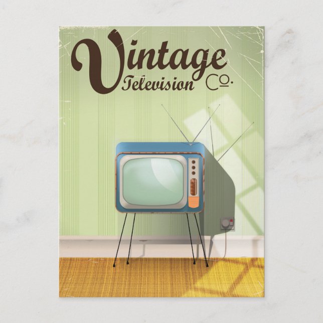 Vintage Television Co.-reklam Vykort (Framsida)