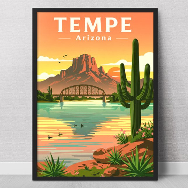 Vintage Tempe Arizona Poster (Skapare uppladdad)