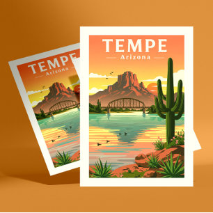 Vintage Tempe Arizona Vykort