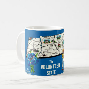 Vintage Tennessee Karta Mugg