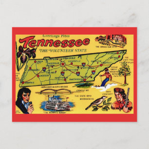 Vintage Tennessee kartpostkort Vykort