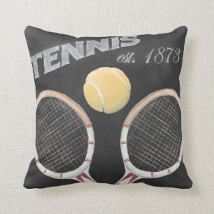 Vintage Tennis Chalkboard Design Kudde