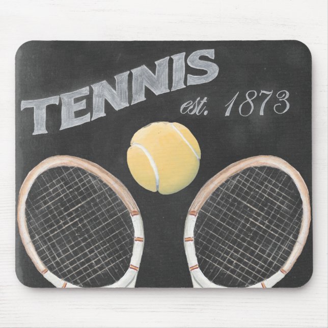 Vintage Tennis Chalkboard Design Musmatta (Framsidan)