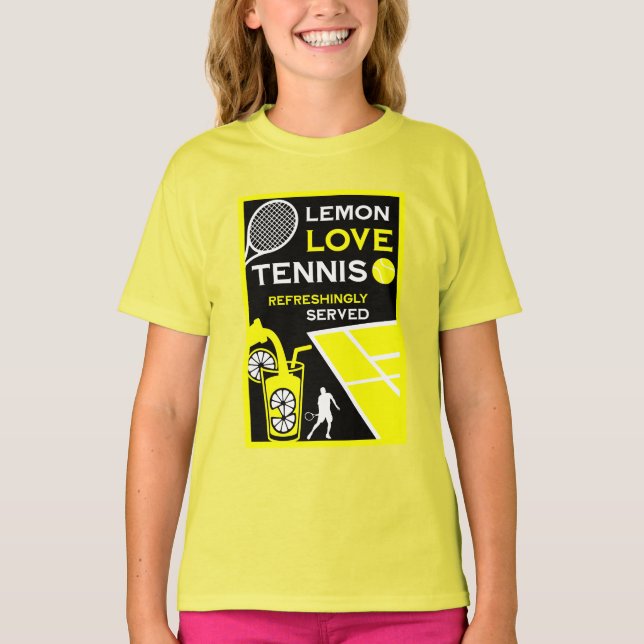 Vintage Tennis Lemonad T Shirt (Framsida)