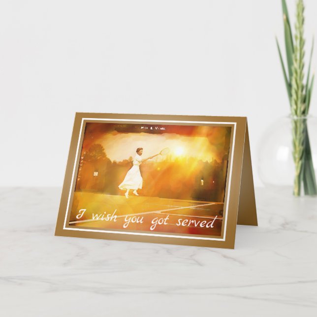 vintage tennis trickfoto kort (Framsida)