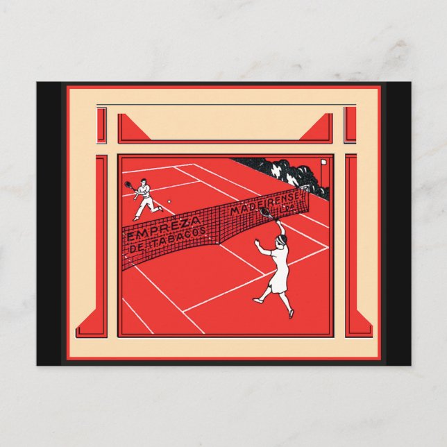 Vintage Tennis Vykort (Framsida)