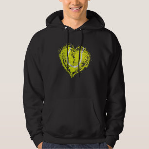 Vintage Tennisboll Hj&auml;rta Tennis Pojkar Flick Hoodie