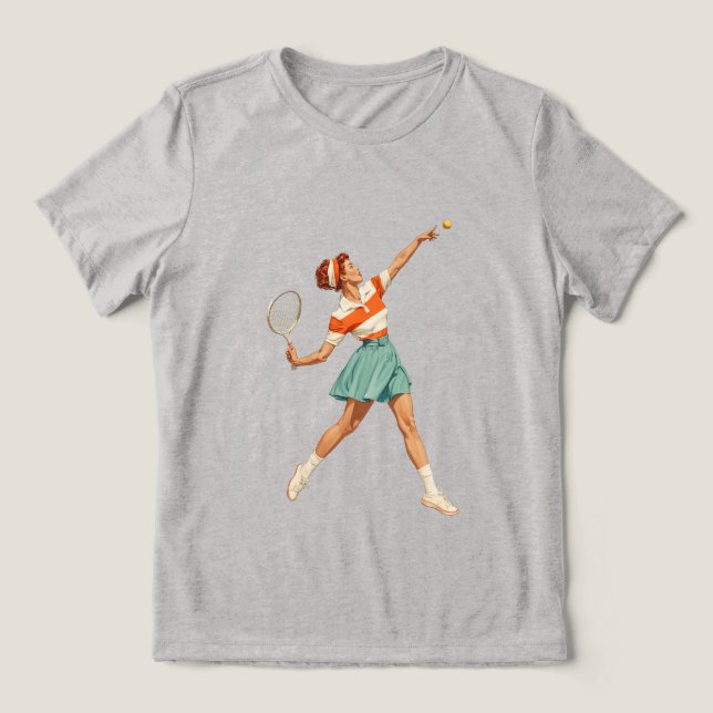 Vintage tennisservert illustration t shirt (Design Framsida)