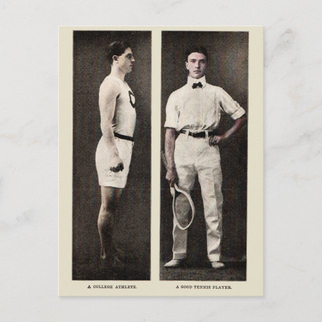 Vintage Tennisspelare Idrottare Proffs Vykort (Framsida)