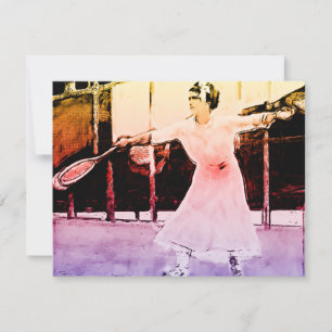 Vintage tennisspelare - popkonsmålning