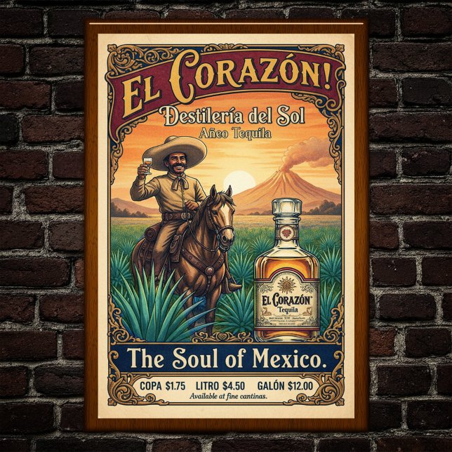 Vintage Tequila Advertising Poster (Skapare uppladdad)