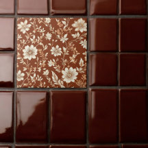 Vintage Terracotta Seamless Boho Blommönster