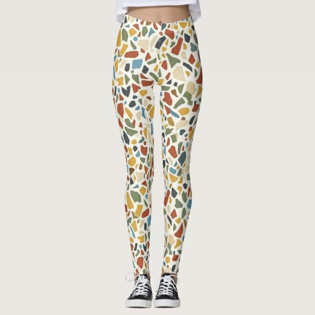 Vintage Terrazzo  Leggings (Framsida)