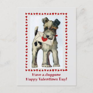 Vintage Terrier-Valentineser Vykort