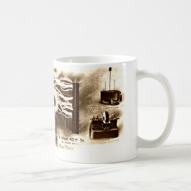 Vintage Tesla Letterhead Kaffemugg (Höger)