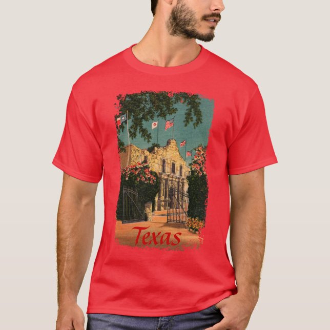 Vintage Texas - Alamo Manar T-Shirt (Framsida)