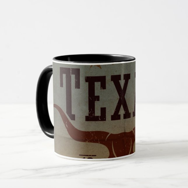 Vintage Texas Cowboy Mugg (Framsida vänster)