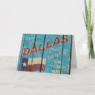 Vintage Texas - Dallas Greeting Card Kort