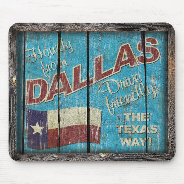 Vintage Texas - DallasMouse vadderar Musmatta (Framsidan)