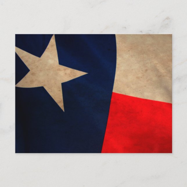 Vintage Texas Flagga Postcard Vykort (Framsida)