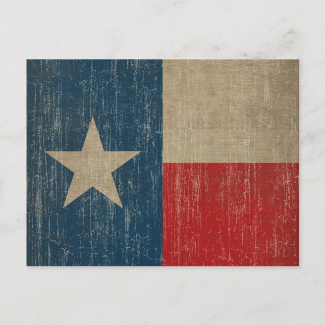 Vintage Texas Flagga Vykort (Framsida)